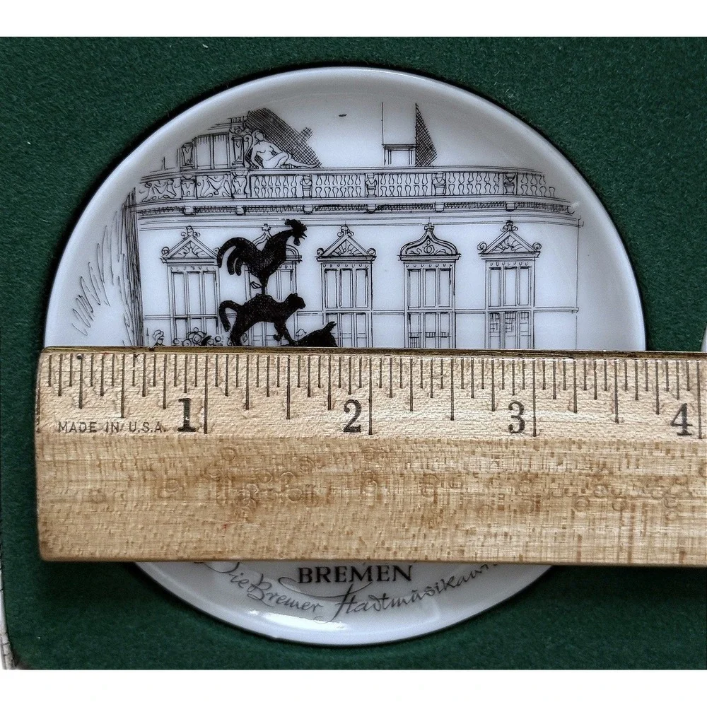 Bremen Porcelain Decanter & Boxed Trinket Dish Plate Set of 6 – Vintage Germany